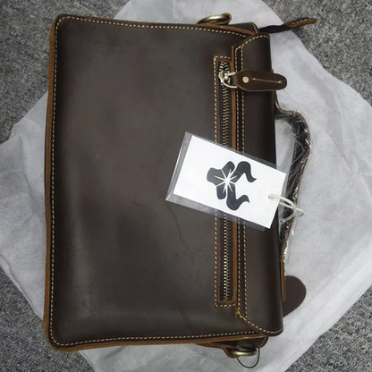 GENTELUXIO™ Executive Heritage Briefcase – Premium Genuine Leather Business Bag
