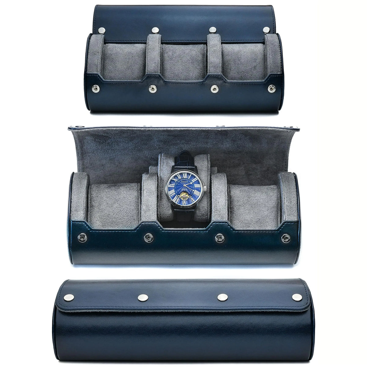 GENTELUXIO™ VoyageSix 6-Slot Watch Travel Case
