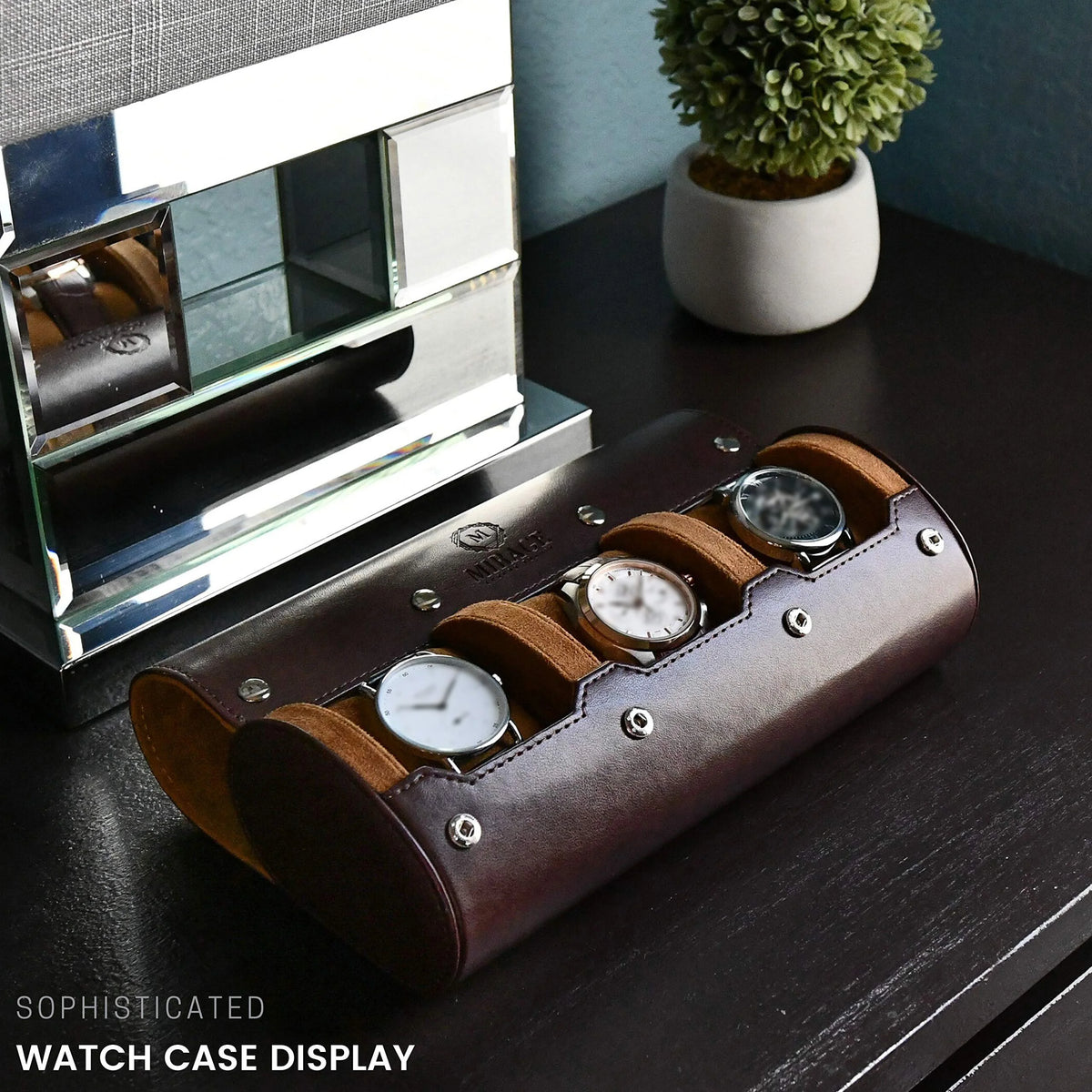 GENTELUXIO™ VoyageSix 6-Slot Watch Travel Case