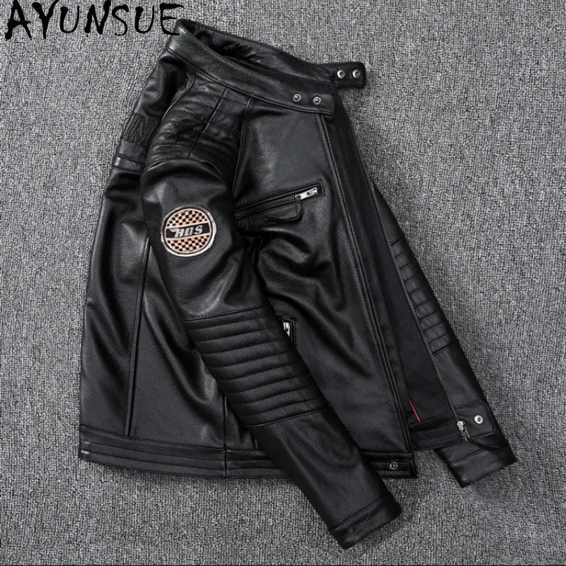 GENTELUXIO™ Apex Rider Men’s Slim-Fit Leather Motorcycle Jacket