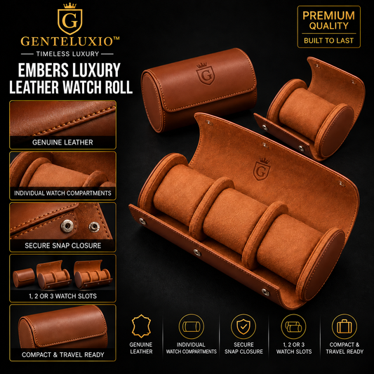 GENTELUXIO™ Embers Étui en cuir de luxe pour montres